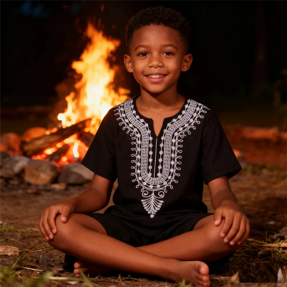 Kids Ethnic Fashion - Vintage etnische T-shirts voor kinderen van