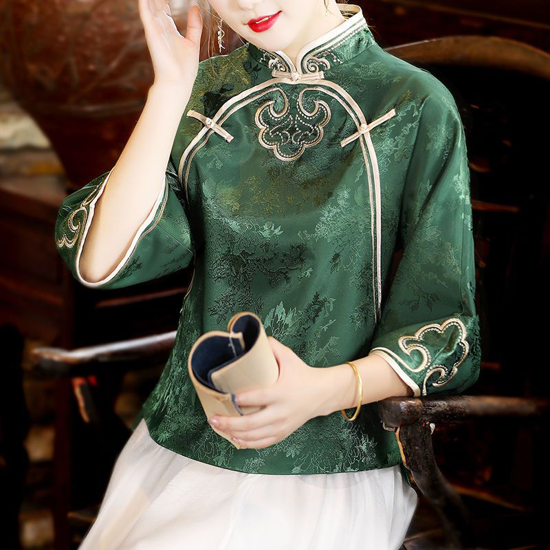 Ethnic Fashion Clothing - Chinese Etnische Stijl Borduren Dames Shirt