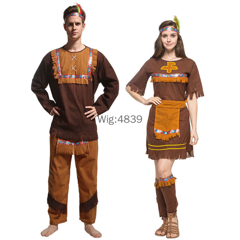 Ethnic Fashion India - Halloween kostuum volwassen paar Indiase inheemse