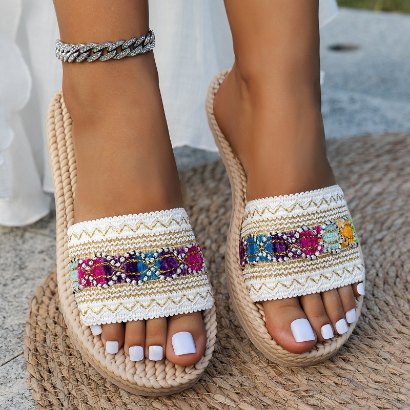 Ethnic Fashion Designers - Damesslippers Outdoor Platte Designer Schoenen Dames