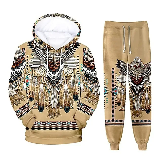 Fashion Ethnic Indian Clothing - Indiase etnische stijl 3D print hoodies