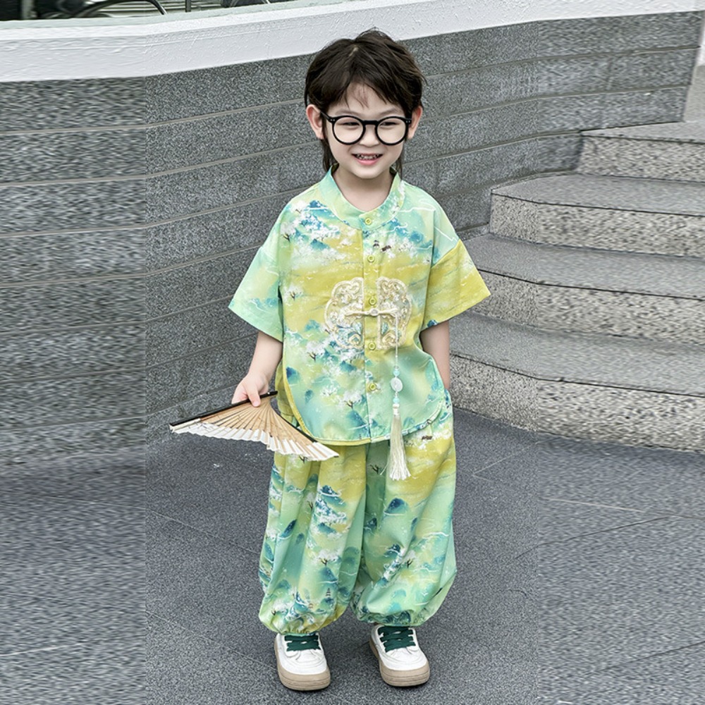 Kids Ethnic Fashion - Jongens Sets Cosplay Prestatiekostuum Zomer Casual