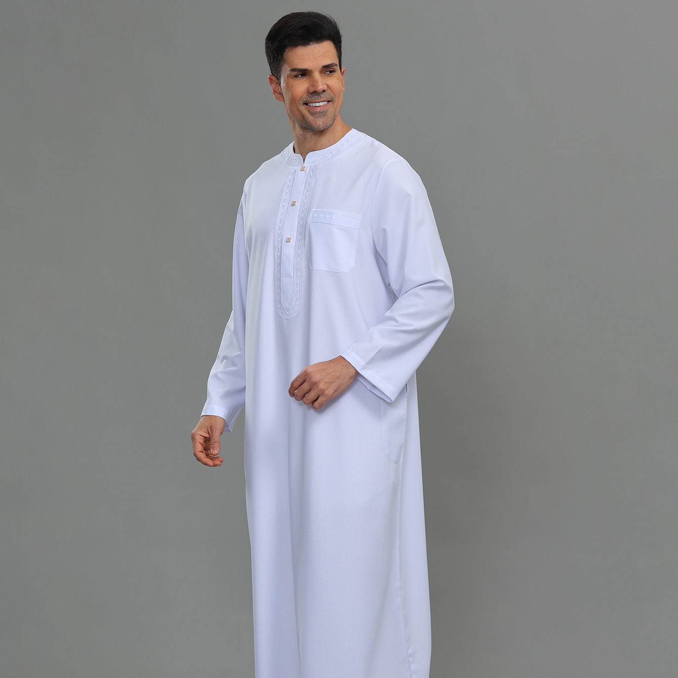 Kurta Men Cotton - Heren Kaftan Thobe Knoopsluiting Casual Katoenen