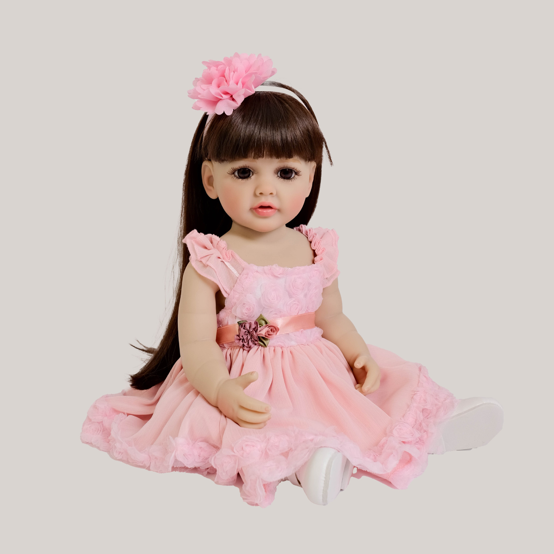 Schattig 55 cm lang haar roze  - Kids Ethnic Fashion recensie en prijs