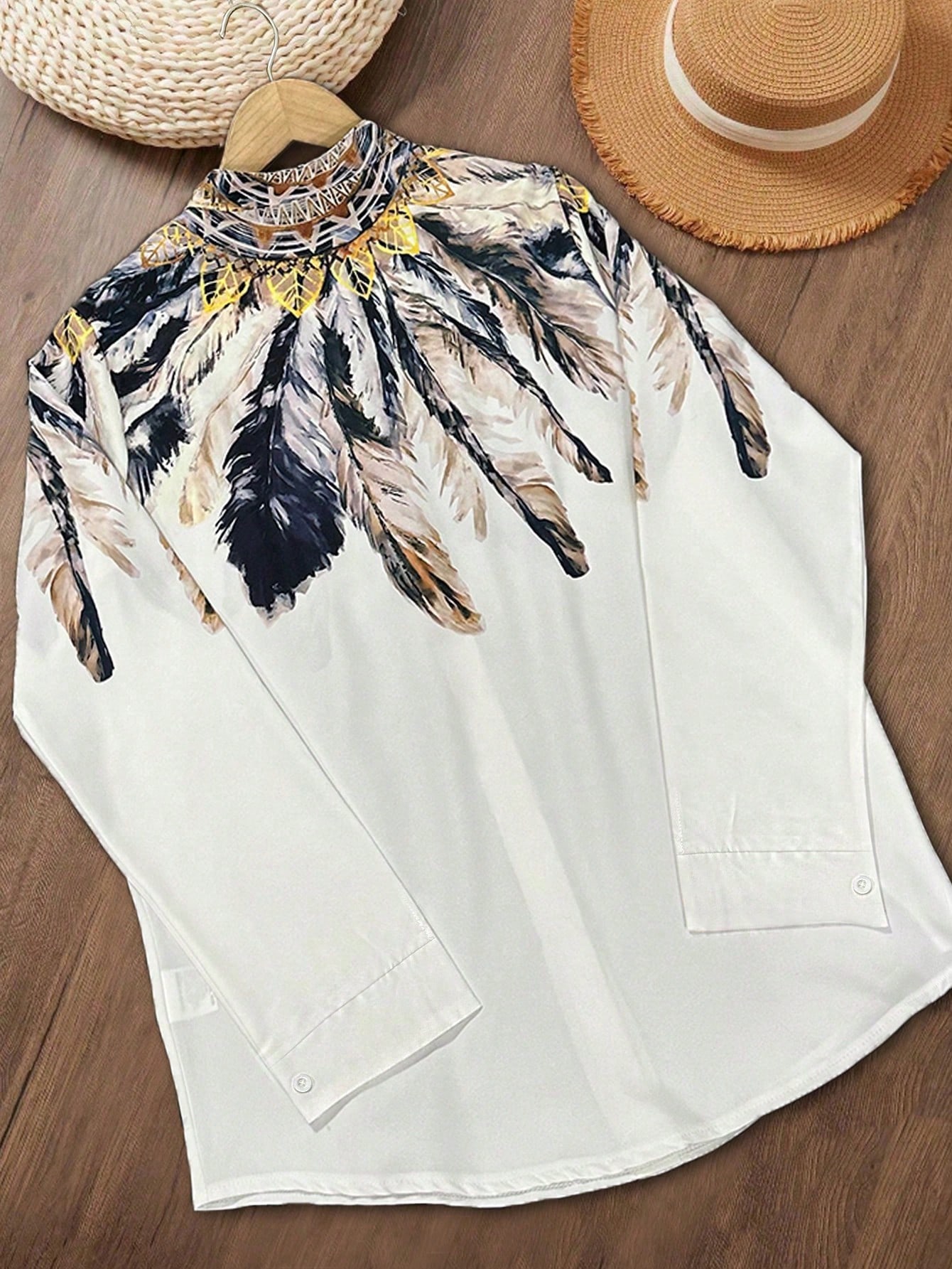 Slim-fit damesshirt met lange  - Ethnic Fashion Clothing recensie en prijs