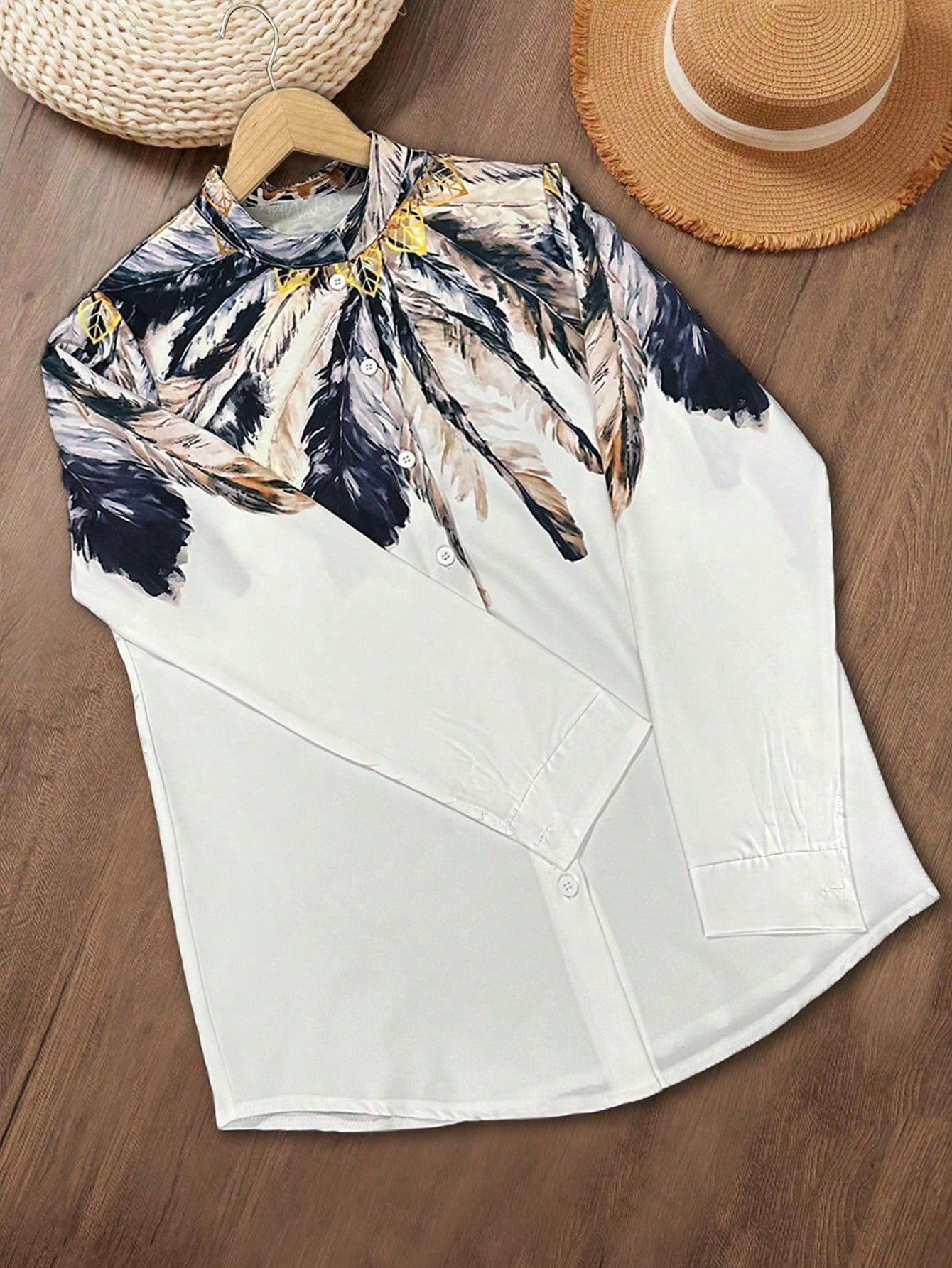 Slim-fit damesshirt met lange  - Ethnic Fashion Clothing recensie en prijs
