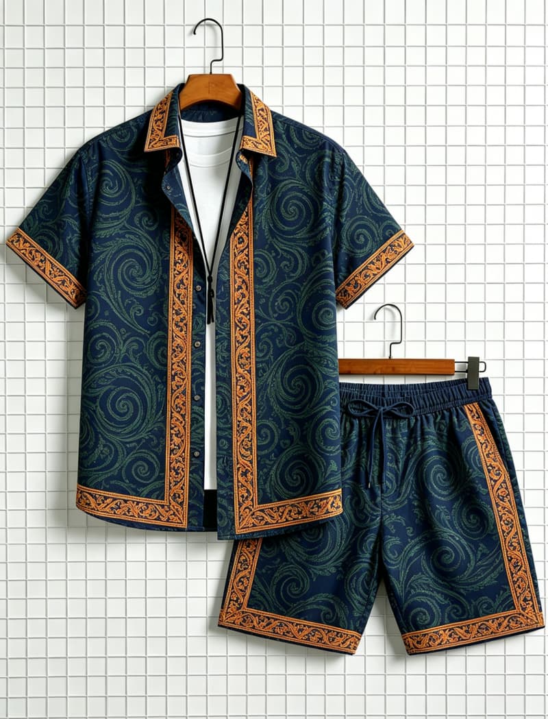 Herenset met etnische print, k - Ethnic Wear recensie en prijs