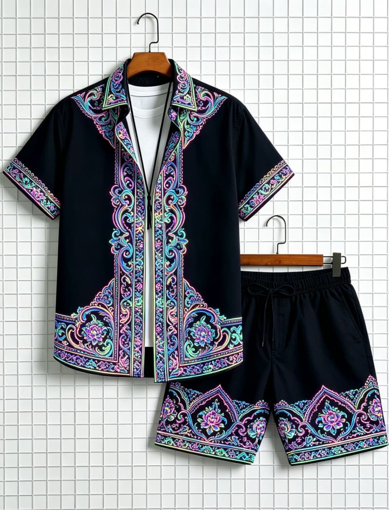 Herenset met etnische print, k - Ethnic Wear recensie en prijs