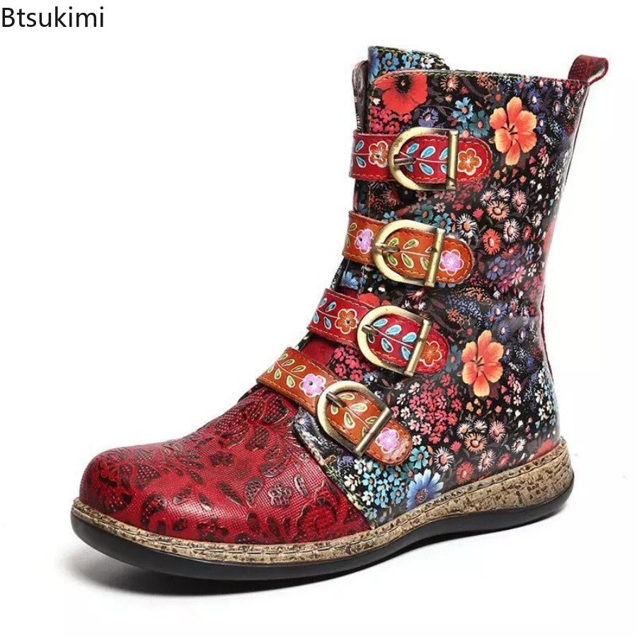 Dameslaarzen van leer met etni - Ethnic Modern Fashion recensie en prijs